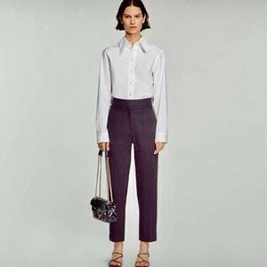 Sandro Classic Black Pants Size 36 US Size 4 Straight Leg Pants ~ Waist 28”